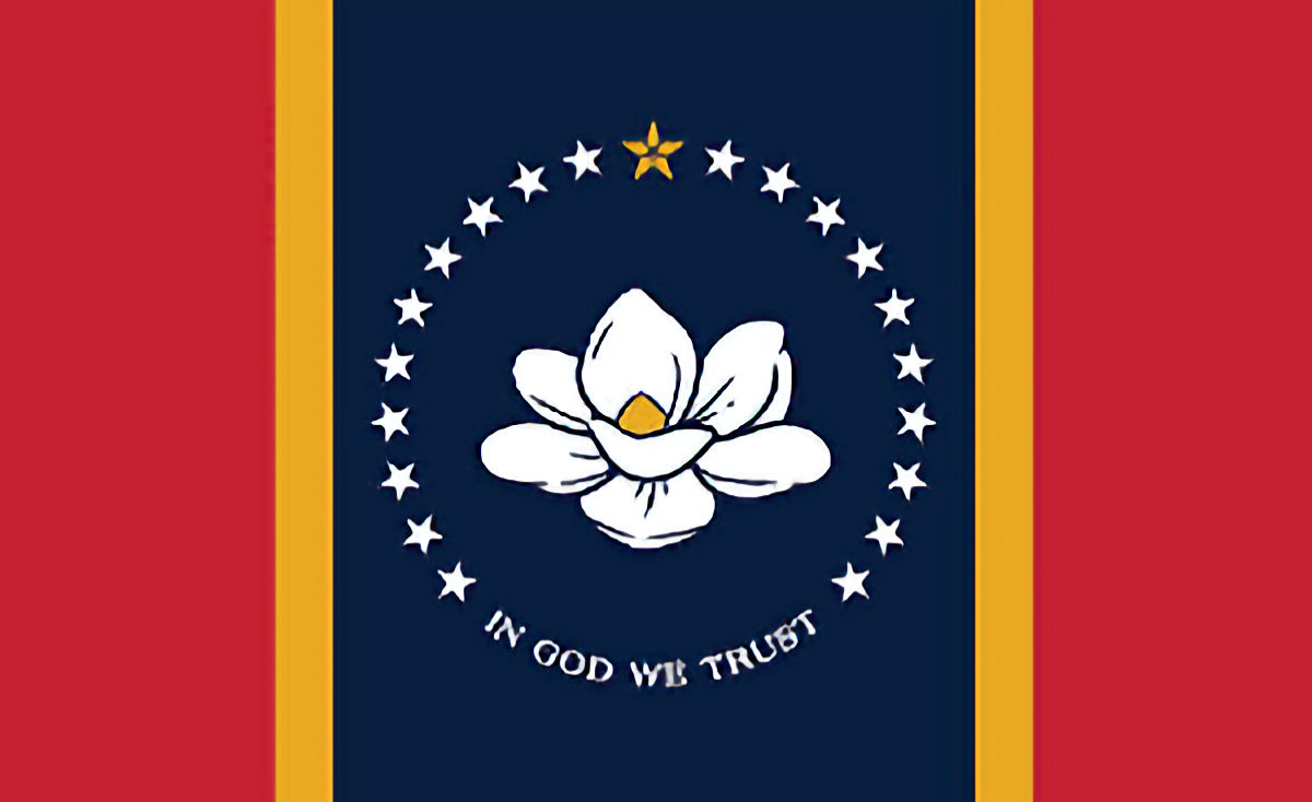 12x18" Nylon flag of State of Mississippi